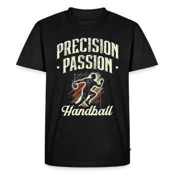 Précision Passion Handball Sports Athlète - T-shirt Premium bio Homme - noir - Devant - Nico (187cm)