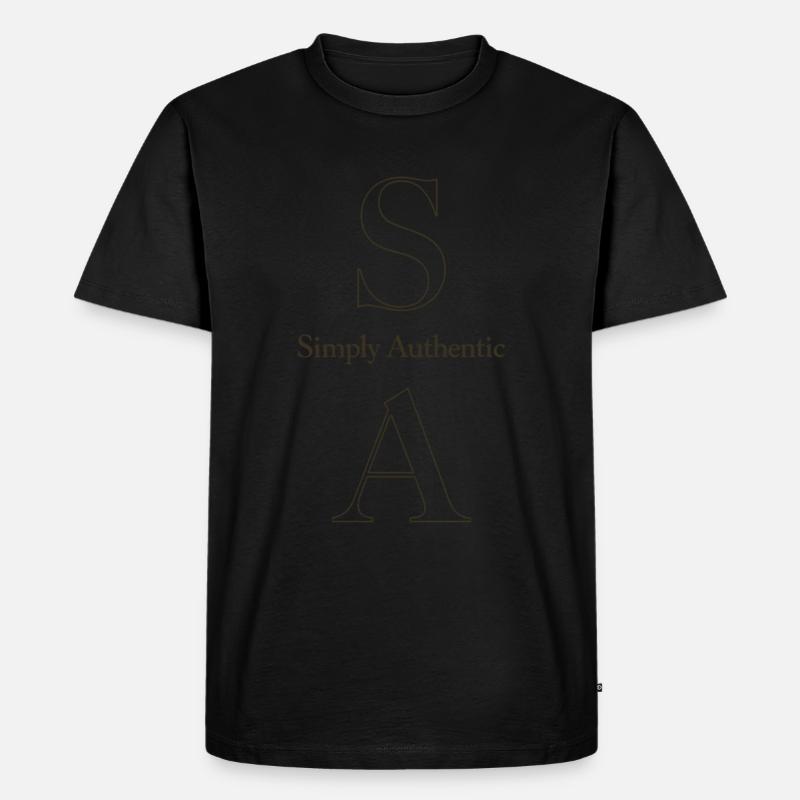 Simply Authentic Statement Spruch - Männer Premium Bio T-Shirt - Schwarz
