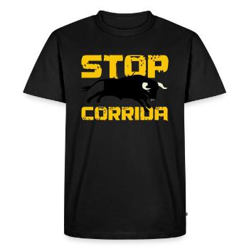 bullfight - Men's Premium Organic T-Shirt - black - Front - Nico (187cm)