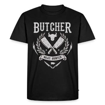 Butcher Boucher Butcher Métier Chemise Cadeau - T-shirt Premium bio Homme - noir - Devant - Nico (187cm)