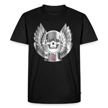 motard - T-shirt Premium bio Homme - noir - Devant - Nico (187cm)