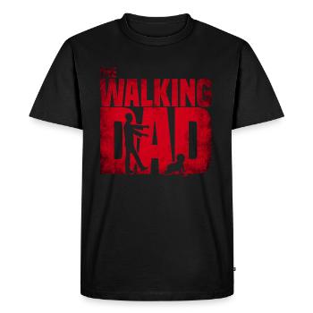 The walking dad dad - father's day gift-baby love - Men's Premium Organic T-Shirt - black - Front - Nico (187cm)