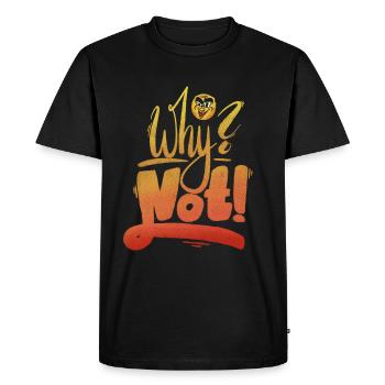 Pourquoi pas le point d’exclamation - T-shirt Premium bio Homme - noir - Devant - Nico (187cm)