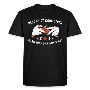Veuillez coudre une ou deux coutures - T-shirt Premium bio Homme - noir - Devant - Nico (187cm)