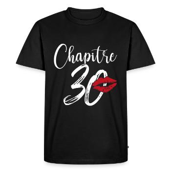 Chapitre 30 Ans Anniversaire Humour Cadeau - T-shirt Premium bio Homme - noir - Devant - Nico (187cm)