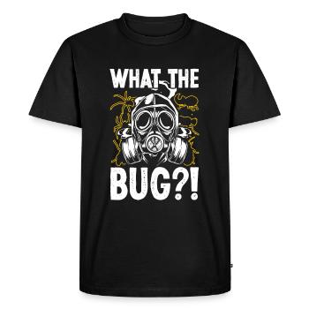 What The Bug Pest Humorous Entomologist Insect - Men's Premium Organic T-Shirt - black - Front - Nico (187cm)