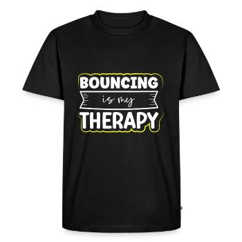 Bouncing Is My Therapy Trampolining Outdoor Indoor - Men's Premium Organic T-Shirt - black - Front - Nico (187cm)