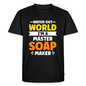 I´m A Soap Maker Soapmaking - Men's Premium Organic T-Shirt - black - Front - Nico (187cm)