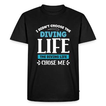 Plongée sous-marine Poisson Snorkeling Water Diver - T-shirt Premium bio Homme - noir - Devant - Nico (187cm)