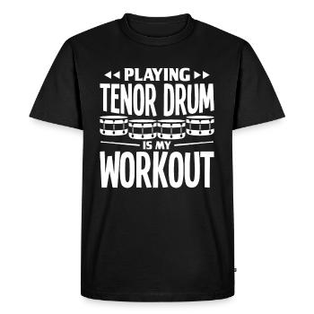 Tenor Drum Lover Percussion Marching Band Tenor - T-shirt Premium bio Homme - noir - Devant - Nico (187cm)