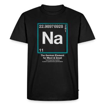NA - Element for Meet & Greet - Tableau périodique - T-shirt Premium bio Homme - noir - Devant - Nico (187cm)