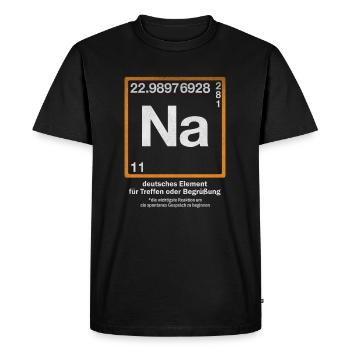 Na - Élément Tableau périodique pour le salut - T-shirt Premium bio Homme - noir - Devant - Nico (187cm)