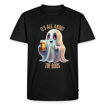 Fantôme d’Halloween. - T-shirt Premium bio Homme - noir - Devant - Nico (187cm)