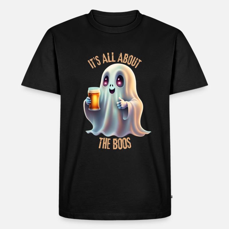Halloween-Geist. - Männer Premium Bio T-Shirt - Schwarz