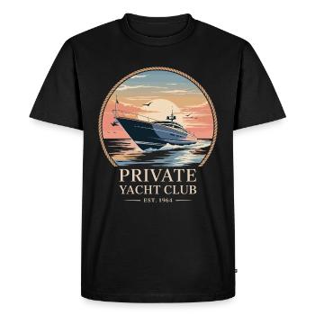 Yacht Club privé - T-shirt Premium bio Homme - noir - Devant - Nico (187cm)
