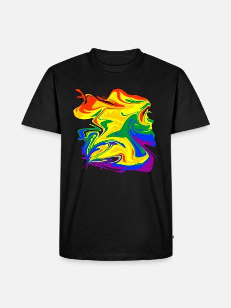 rainbow mess - Männer Premium Bio T-Shirt - Schwarz