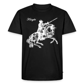 chevalier - T-shirt Premium bio Homme - noir - Devant - Nico (187cm)