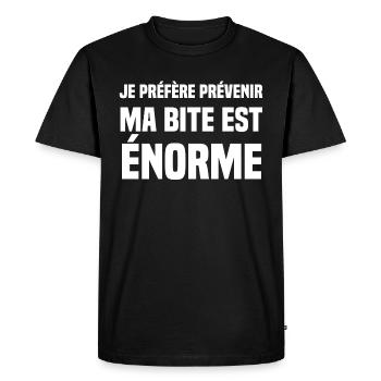 Homme Ma Bite Est énorme Cadeau Humour - T-shirt Premium bio Homme - noir - Devant - Nico (187cm)