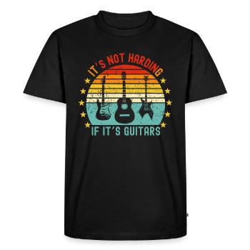 IT'S NOT HARDING IF IT'S GUITARS - Funny guitar - Men's Premium Organic T-Shirt - black - Front - Nico (187cm)