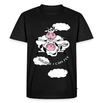 i believe i can fly - Men's Premium Organic T-Shirt - black - Front - Nico (187cm)