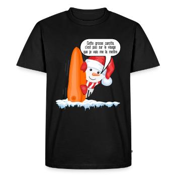 Noel Carotte - T-shirt Premium bio Homme - noir - Devant - Nico (187cm)
