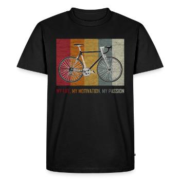Vélo cycliste vélo vélo roue cadeau - T-shirt Premium bio Homme - noir - Devant - Nico (187cm)