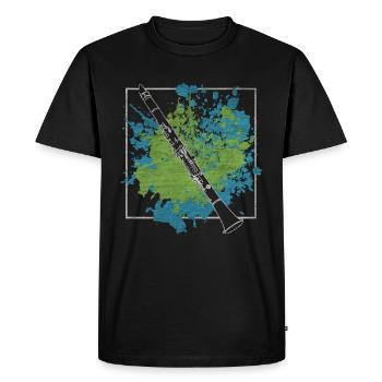 Clarinet music instrument orchestra symphony - Men's Premium Organic T-Shirt - black - Front - Nico (187cm)