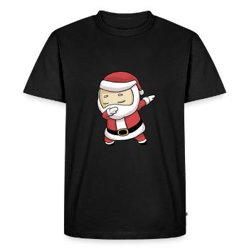 Noël Père Noël - T-shirt Premium bio Homme - noir - Devant - Nico (187cm)