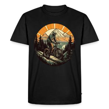 T-shirt VTT - T-shirt Premium bio Homme - noir - Devant - Nico (187cm)