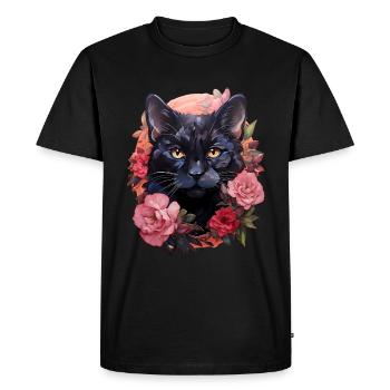 Panthère - T-shirt Premium bio Homme - noir - Devant - Nico (187cm)