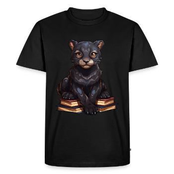 Panthère - T-shirt Premium bio Homme - noir - Devant - Nico (187cm)
