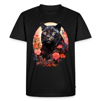 Panthère - T-shirt Premium bio Homme - noir - Devant - Nico (187cm)