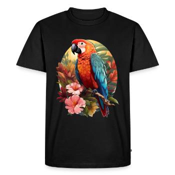 Parrot - Men's Premium Organic T-Shirt - black - Front - Nico (187cm)