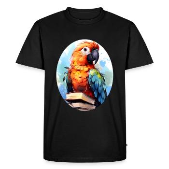 Parrot - Men's Premium Organic T-Shirt - black - Front - Nico (187cm)