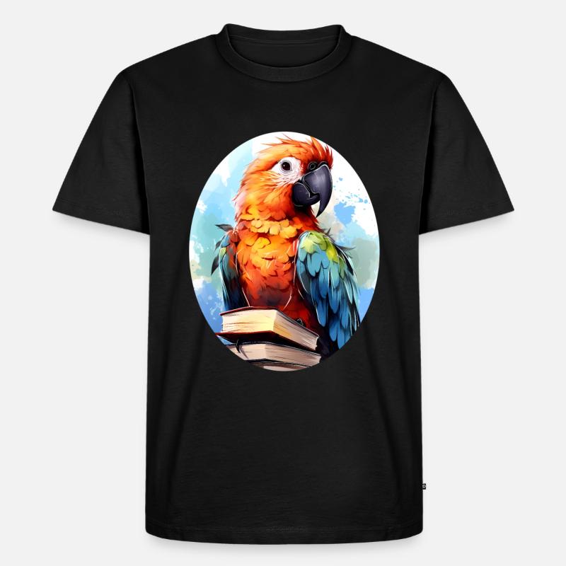 Papagei - Männer Premium Bio T-Shirt - Schwarz