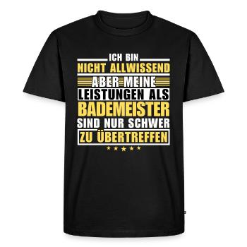 Des performances inégalées en tant que sauveteur - T-shirt Premium bio Homme - noir - Devant - Nico (187cm)