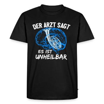 Bariton Musikverein - Männer Premium Bio T-Shirt - Schwarz - Vorne - Nico (187cm)