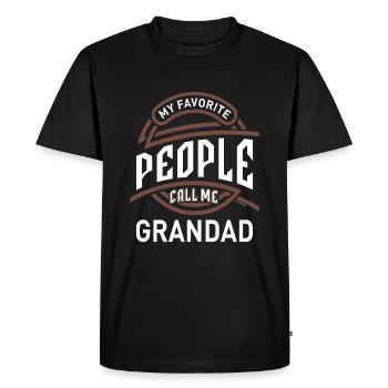 My Favorite People Call Me Grandad - Men's Premium Organic T-Shirt - black - Front - Nico (187cm)