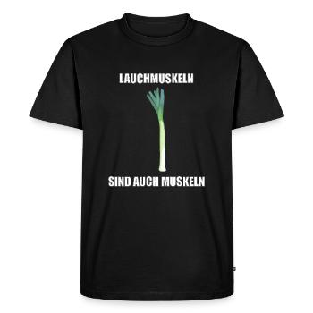Les muscles allium sont aussi des muscles - T-shirt Premium bio Homme - noir - Devant - Nico (187cm)