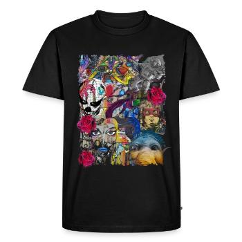 Pop Art - Men's Premium Organic T-Shirt - black - Front - Nico (187cm)