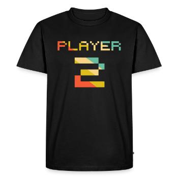 Player 1 Player 2 Gamer Couple Gamer Partner Look - Men's Premium Organic T-Shirt - black - Front - Nico (187cm)