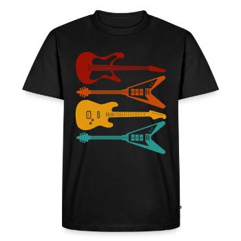 guitars - Men's Premium Organic T-Shirt - black - Front - Nico (187cm)