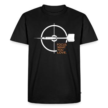 Dart board dart player dart "bulls eye" - Men's Premium Organic T-Shirt - black - Front - Nico (187cm)