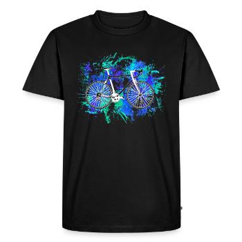 Vélo cycliste vélo vélo roue cadeau - T-shirt Premium bio Homme - noir - Devant - Nico (187cm)