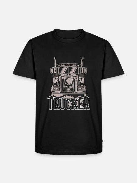 Trucker - Geschenk LKW Fahrer Fernfahrer Truck - Ekologisk premium-T-shirt herr - svart