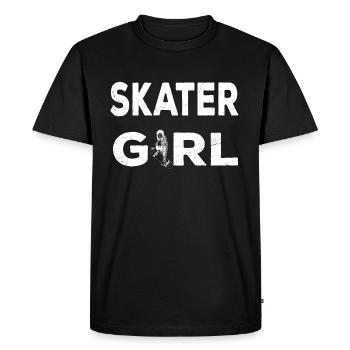 Skatergirl Shirt Planche À Roulettes Cadeau Longboard - T-shirt Premium bio Homme - noir - Devant - Nico (187cm)