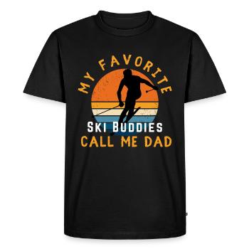 My Ski Buddies Call Me Dad Prayer Dad Dad - Men's Premium Organic T-Shirt - black - Front - Nico (187cm)
