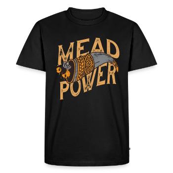 Met Power Wikinger Met Trinkhorn Avec abeille - T-shirt Premium bio Homme - noir - Devant - Nico (187cm)
