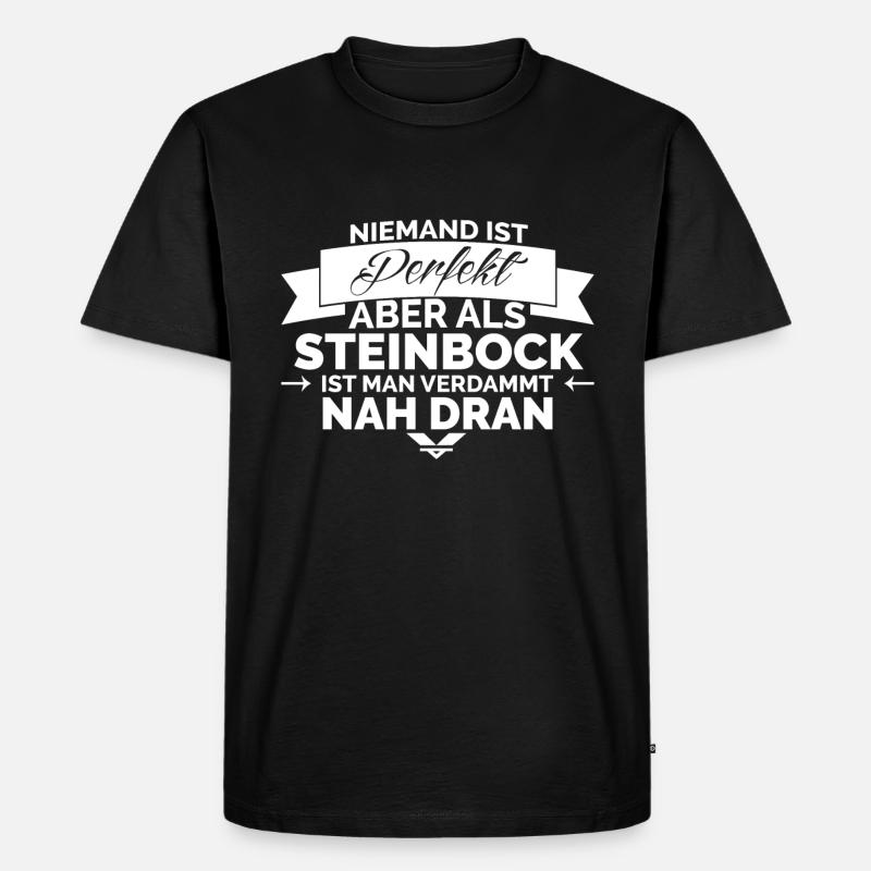 STERNZEICHEN STEINBOCK - Männer Premium Bio T-Shirt - Schwarz