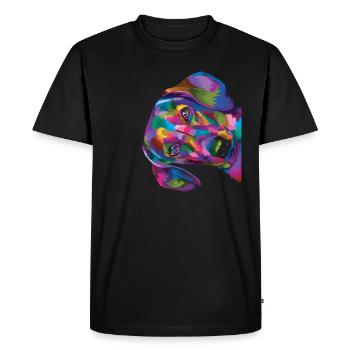Motif teckel Teckel Chien homme silhouette - T-shirt Premium bio Homme - noir - Devant - Nico (187cm)